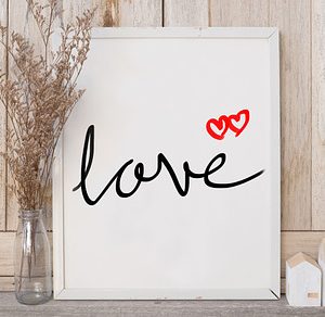 Frame on Table Mockup