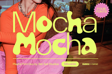 Mocha Bubble+Sans Font Duo