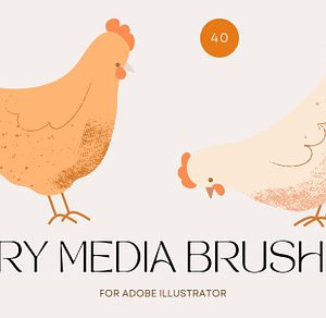 40 Dry Media Brushes for AI