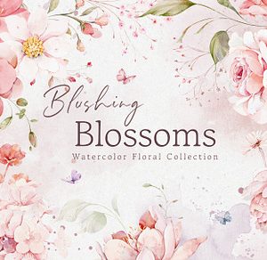 Watercolor Blush Flowers