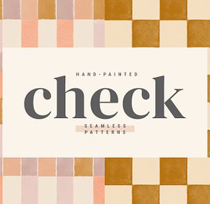 Checkered Painted Seamless Patterns