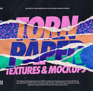 Torn Paper Mockups & Textures