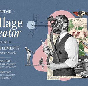 1200+ Vintage Collage Creator Vol. 2