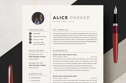 Editorial Resume and CV Template