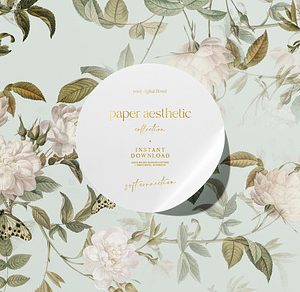 Luxury Pastel Mint Floral Pattern