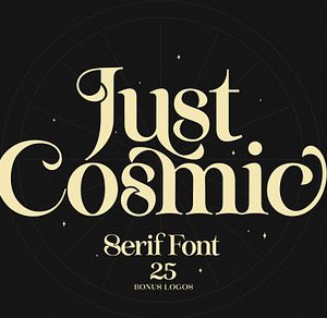 Just Cosmic Font + Logos