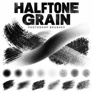 Halftone Grain Photoshop Brushes