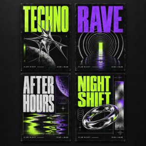 Techno Night Flyer Templates